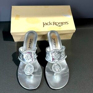 NEW! Jack Rogers Silver Sandals, size 9 1/2